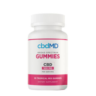 cbdMD - CBD Edible - Broad Spectrum Gummies - Tropical Mix - 3000mg Bottle