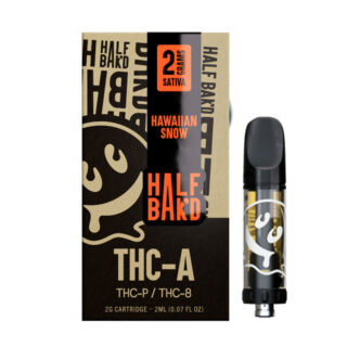 THC-A:THC-P:Delta 8 Cartridge - Hawaiian Snow (Sativa) - 2g - By Half Bak'd