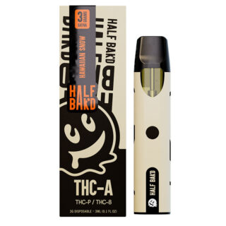 THC-A:THC-P:Delta 8 Device - Hawaiian Snow (Sativa) - 3g - By Half Bak'd