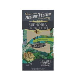 THC Vape Pen - Euphoria Blend - Green Crack Live Resin THC Disposable - 4ml - By Mellow Fellow