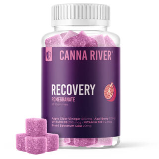 Canna River - CBD Edible - Broad Spectrum Recovery Pomegranate Gummies - 20mg