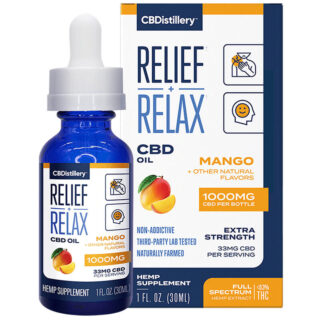 Full Spectrum CBD Oil Tincture - Mango - 1000mg - CBDistillery