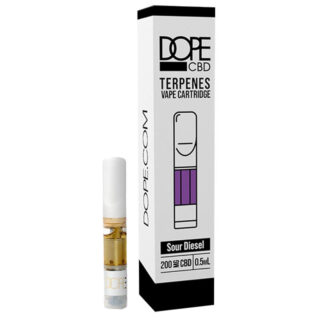 CBD Vape Cartridge with Terpenes - Sour Diesel - Dope CBD