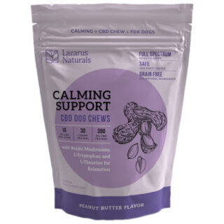 Lazarus Naturals - CBD Pet Edible - Full Spectrum Calming Support Dog Chews - Peanut Butter - 10mg