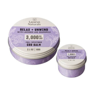 Relax + Unwind Full Spectrum CBD Balm with Lavender & Chamomile - Lazarus Naturals