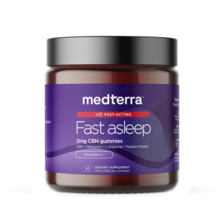 CBN Edible - Strawberry Fast Sleep Now Gummies - 2mg - By Medterra (Front)