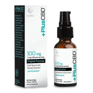 PlusCBD Oil - CBD Tincture - Full Spectrum Peppermint - 100mg