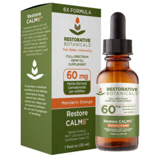 Restorative Botanicals - CBD Tincture - Restore CALM6 Mandarin Orange - 60mg