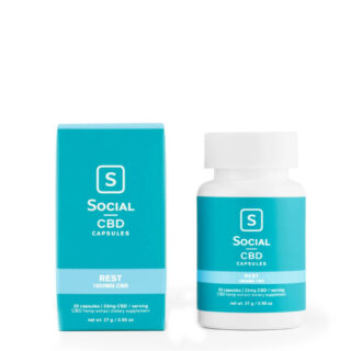 Social CBD - CBD Capsules - Rest Gel Caps - 33mg