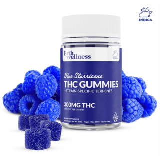 Erth Wellness - Delta 9 THC Gummies - Blue Slurricane - 300mg - 30 Count