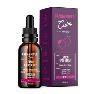 Canna River - CBD Oil - CBD:CBG:CBN Calm Tincture - Lemon Raspberry - 5000mg