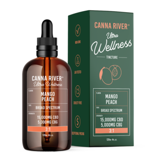 Canna River - CBD Oil - Broad Spectrum Ultra Wellness Tincture - Mangao Peach - 20000mg