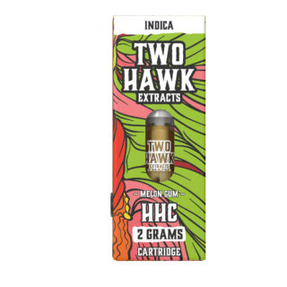 HHC Vape Cartridge - Melon Gum - Indica 2g - Two Hawk Extracts