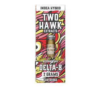 Delta 8 THC Vape Cartridge - Wedding Cake - Indica/Hybrid 2g - Two Hawk Extracts