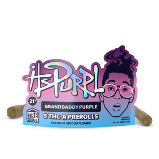 TRE House - itsPurpl - 0.5 Gram - Pre Rolls - THCA - 5ct Pouch OPEN jpg